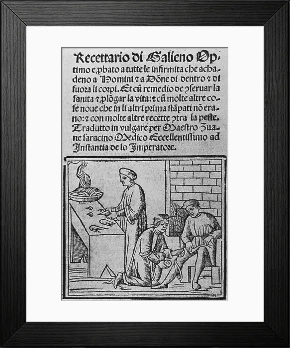 Framed Print : The preparation and application of traditional medications from naturally occurring chemicals