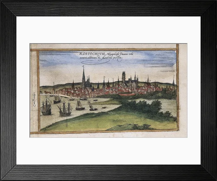 Framed Print : ORTELIUS, Abraham (1527-1598); BRAUN, George (1541-1622); HOGENBERG, Franz (1535-1590). Civitatis Orbis Terrarum (Theatrum orbis terrarum). 1572-1617. Rostock (1572) Framed Print : ORTELIUS, Abraham (1527-1598); BRAUN, George (1541-1622); HOGENBERG, Franz (1535-1590). Civitatis Orbis Terrarum (Theatrum orbis terrarum). 1572-1617. Rostock (1572)