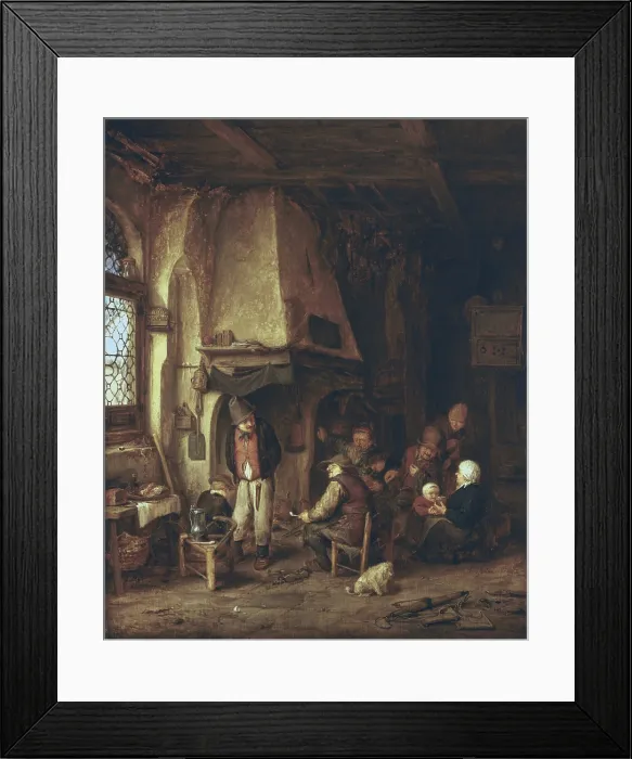 Framed Print : OSTADE, Adriaen van (1610-1684). The Skaters: peasants in an interior. ca. 1650. Baroque art. Oil on canvas. NETHERLANDS. Amsterdam. Rijksmuseum Framed Print : OSTADE, Adriaen van (1610-1684). The Skaters: peasants in an interior. ca. 1650. Baroque art. Oil on canvas. NETHERLANDS. Amsterdam. Rijksmuseum