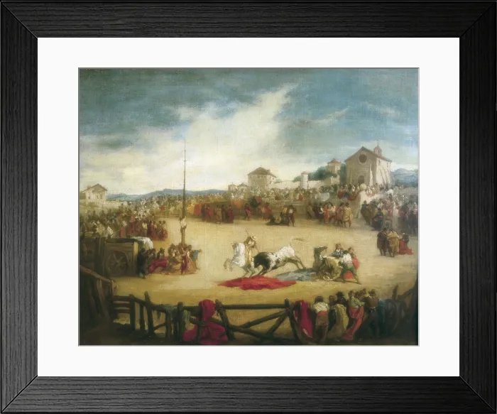 Framed Print : LUCAS PADILLA, Eugenio (1824-1870). The Bullfight. 1840. Romanticism. Oil on canvas. SPAIN. Madrid. St. Fernando Royal Academy Museum