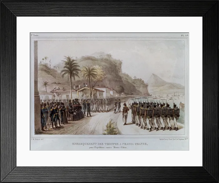Framed Print : DEBRET, Jean Baptiste (1768-1848). A Colourful and Historic Journey to Brazil. 1839