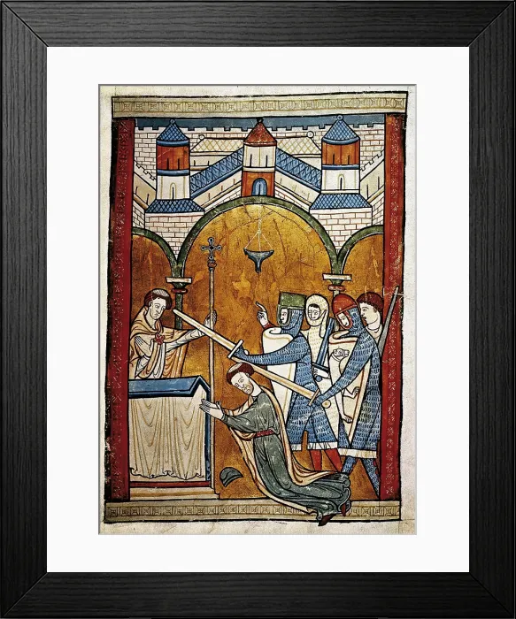 Framed Print : SALISBURY, John of (h.115-1180). French prelate. Bishop of Chartres in 1176.; Becket, Saint Thomas. Saxon prelate and politician, archbishop of Canterbury Framed Print : SALISBURY, John of (h.115-1180). French prelate. Bishop of Chartres in 1176.; Becket, Saint Thomas. Saxon prelate and politician, archbishop of Canterbury
