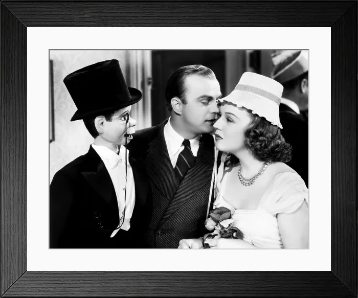 Framed Print : LETTER OF INTRODUCTION, from left, Charlie McCarthy, Edgar Bergen, Rita Johnson, 1938