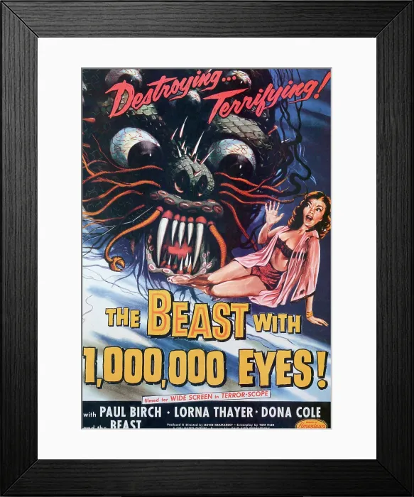 Framed Print : THE BEAST WITH A MILLION EYES, 1955