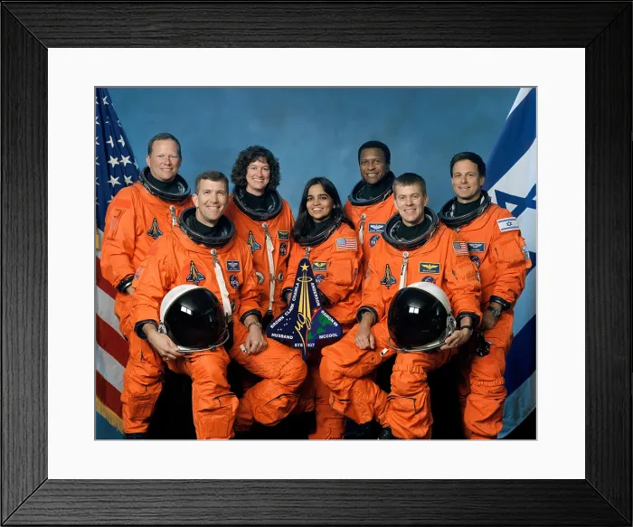Framed Print : Crew of the ill-fated Space Shuttle Columbia who died when the orbiter broke up in the upper atmosphere during re-entry on Feb. 1, 2003 Framed Print : Crew of the ill-fated Space Shuttle Columbia who died when the orbiter broke up in the upper atmosphere during re-entry on Feb. 1, 2003
