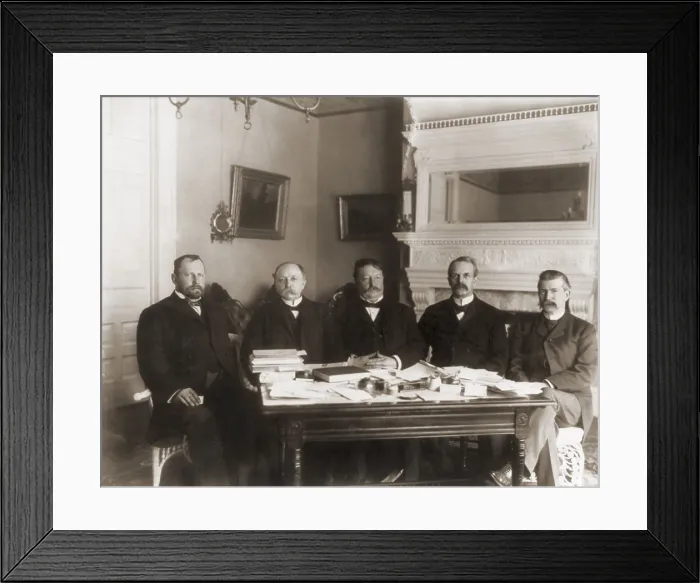 Framed Print : William Howard Taft center headed the 2nd Philippine Commission appointed by President McKinley on March 16 1900 Framed Print : William Howard Taft center headed the 2nd Philippine Commission appointed by President McKinley on March 16 1900