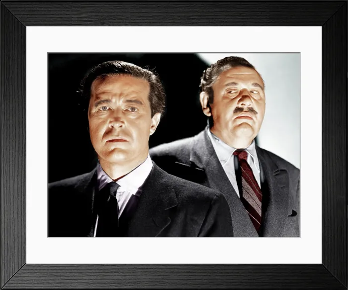 Framed Print : THE BIG CLOCK, from left: Ray Milland, Charles Laughton, 1948