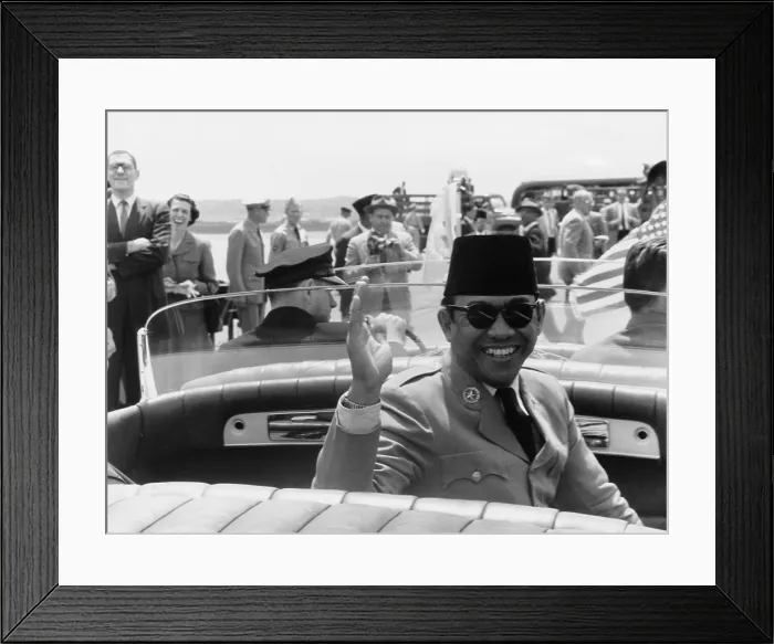 Framed Print : Sukarno, President of Indonesia, during his trip to Washington