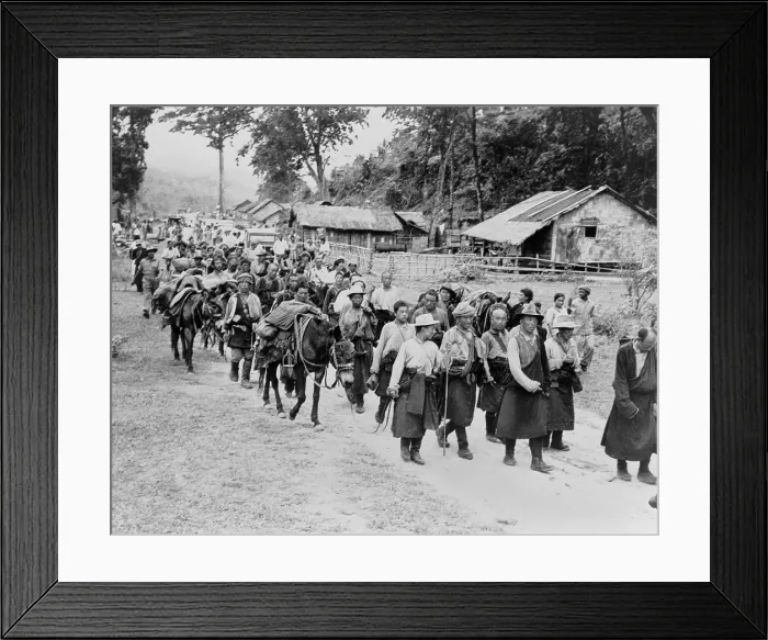 Framed Print : Tibetan Buddhist refugees in India, where their religious leader, the Dalai Lama is in exile