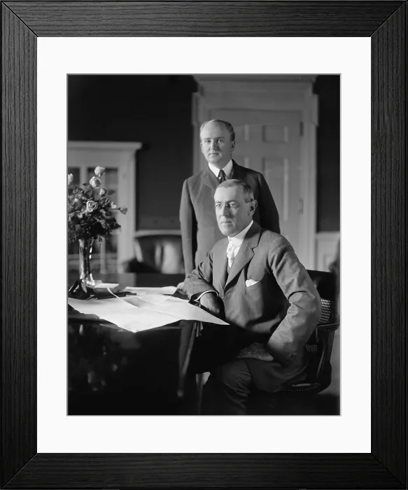 Framed Print : President Woodrow will with his private secretary Joseph Patrick Tumulty 1870-1954. His functions were those of a contemporary White House Chief of Staff Framed Print : President Woodrow will with his private secretary Joseph Patrick Tumulty 1870-1954. His functions were those of a contemporary White House Chief of Staff