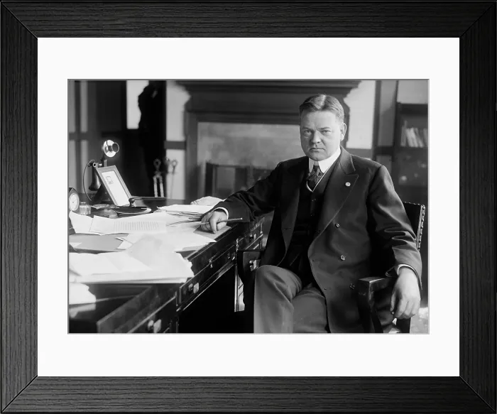 Framed Print : Future President Herbert Hoover as Head of the Food Administration during World War 1. 1918