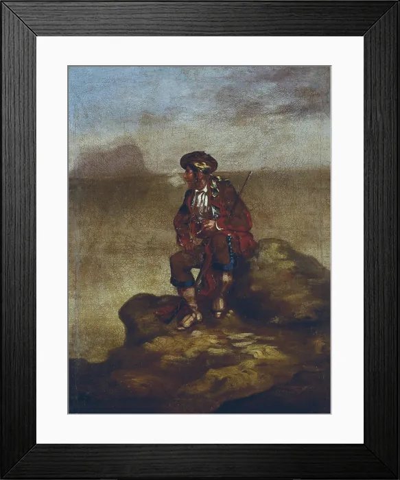 Framed Print : Possible representation of the bandit of Seville Diego Corrientes Mateos (1757-1781). Andalusian anonymous of 19th c. Romanticism. Painting. SPAIN. Sevilla