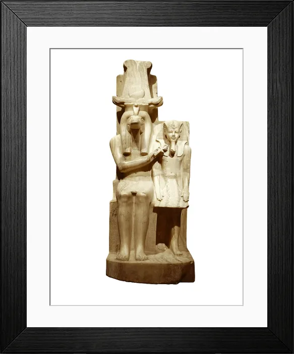Framed Print : Amenhotep III and God Sobek. s.XIV BC. 18th dinasty. Egyptian art. New Kingdom. Sculpture on rock. EGYPT. Luxor. Luxor Museum Framed Print : Amenhotep III and God Sobek. s.XIV BC. 18th dinasty. Egyptian art. New Kingdom. Sculpture on rock. EGYPT. Luxor. Luxor Museum