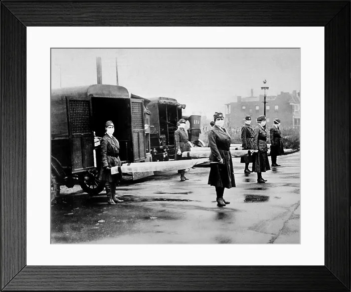 Framed Print : Spanish Flu Epidemic 1918-19 Framed Print : Spanish Flu Epidemic 1918-19