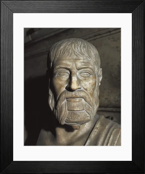 Framed Print : PAUSANIAS (?-394 BC). King of Sparta (444-426 B.C and 408-394 B.C.). Hellenistic art. Sculpture. ITALY. Rome. Capitoline Museums