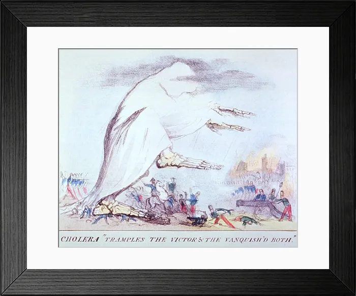 Framed Print : CHOLERA TRAMPLES THE VICTORS & THE VANQUISHED BOTH, by Robert Seymour, 1831, was published during the second European cholera pandemic outbreak in England Framed Print : CHOLERA TRAMPLES THE VICTORS & THE VANQUISHED BOTH, by Robert Seymour, 1831, was published during the second European cholera pandemic outbreak in England