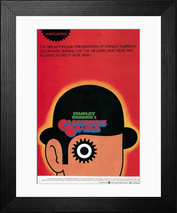 Framed Print : A CLOCKWORK ORANGE, poster, 1971 Framed Print : A CLOCKWORK ORANGE, poster, 1971