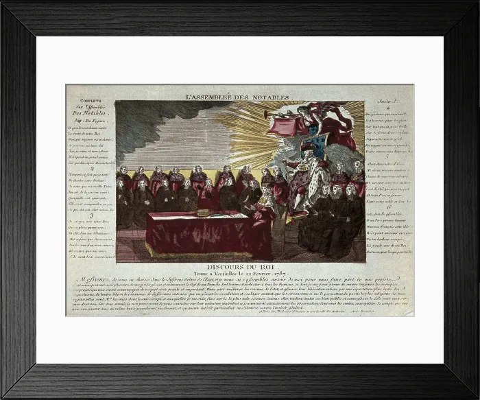 Framed Print : Speech of Louis XVI to the Assembly of Notables at Versailles on February 22, 1787