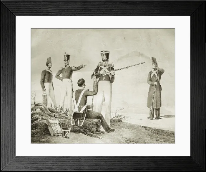 Framed Print : Spain (1830). Provincial Militia. Litography. SPAIN. Madrid. Museo Nacional del Romanticismo. - M.C.Esteban / Iberfoto / Everett Collection (254423)**US SALES ONLY**