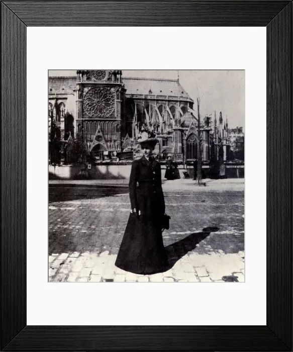 Framed Print : Julia Morgan, the noted women architect, in Paris where she attended the National School of Fine Arts. Ca. 1900