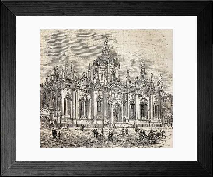 Framed Print : Russia (1883). Moscow. Monastery of Wosnessenie. Etching. - J. Bedmar / Iberfoto / Everett Collection (380582)**US SALES ONLY**