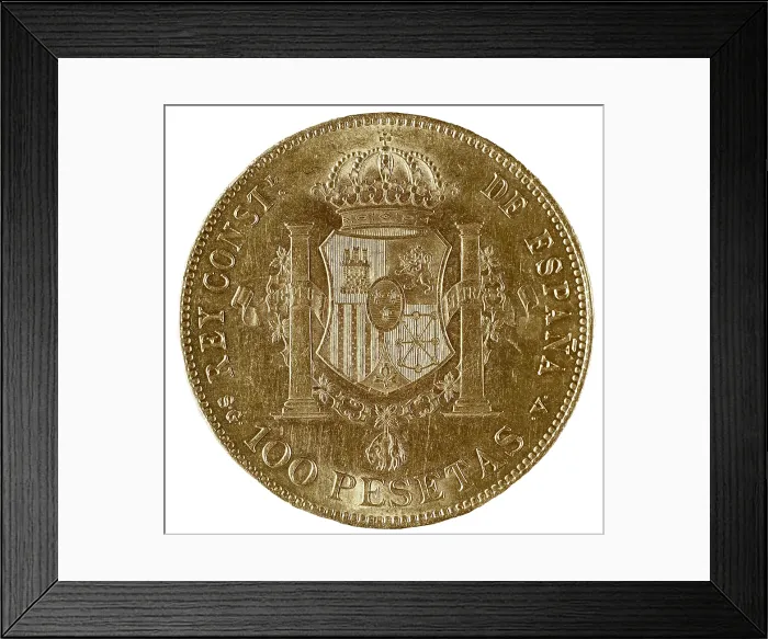 Framed Print : 100 pesetas coin. Coin. - BeBa / Iberfoto / Everett Collection (146595)**US SALES ONLY** Framed Print : 100 pesetas coin. Coin. - BeBa / Iberfoto / Everett Collection (146595)**US SALES ONLY**