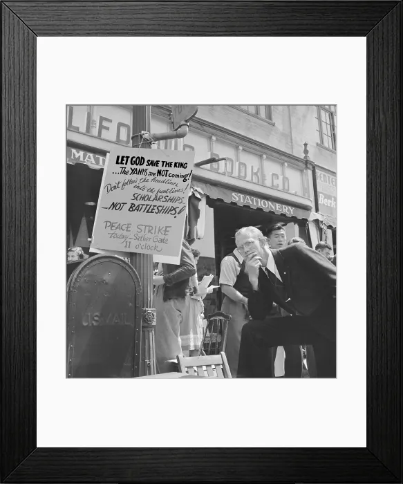 Framed Print : 1940 Peace Strike at Berkeley