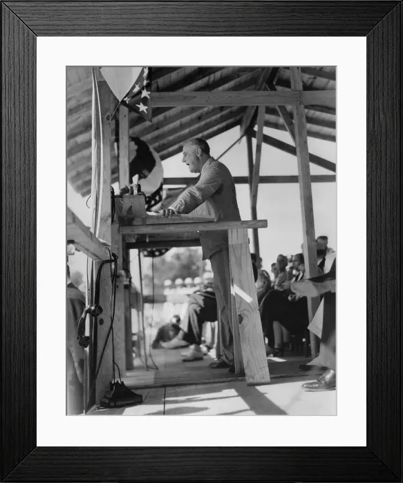 Framed Print : President Franklin Roosevelt in Barnesville Georgia