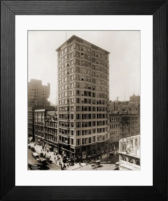 Framed Print : Reliance Building by Daniel Burnham architect, at Chicago, Illinois, 1890