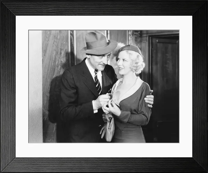 Framed Print : THE MATCH KING, from left: Warren William, Glenda Farrell, 1932