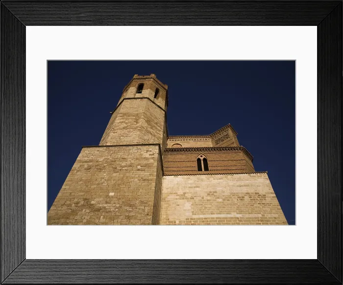 Framed Print : SPAIN. TERUEL. MontalbAn. Church of Santiago el Mayor (Saint James), built during 13th-14th cs. View of the Gothic tower. Mudejar art. Architecture Framed Print : SPAIN. TERUEL. MontalbAn. Church of Santiago el Mayor (Saint James), built during 13th-14th cs. View of the Gothic tower. Mudejar art. Architecture