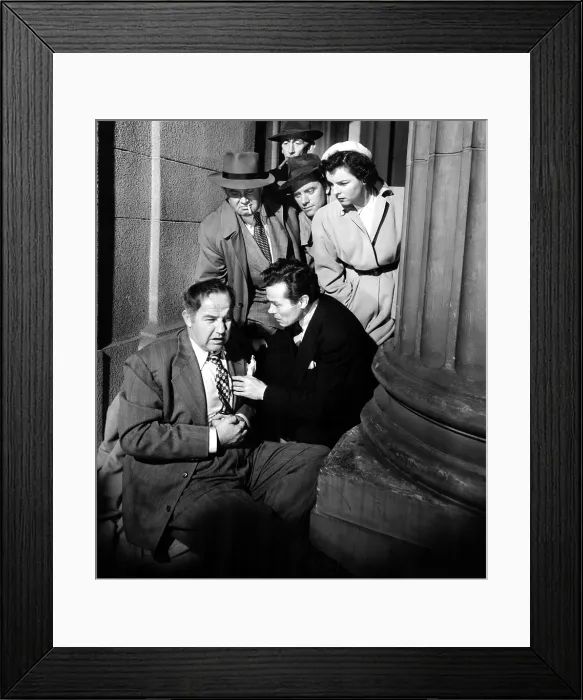 Framed Print : ALL THE KING'S MEN, Broderick Crawford, Walter Burke, Will Wright, John Ireland, Mercedes McCambridge, 1949