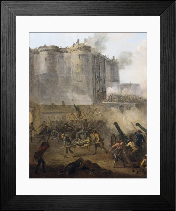 Framed Print : LALLEMAND, Jean Baptiste (1716-1803). 'La prise de la Bastille, le 14 juillet 1789' (Storming of the Bastille, July 14th 1789). Oil on canvas. FRANCE. Paris Framed Print : LALLEMAND, Jean Baptiste (1716-1803). 'La prise de la Bastille, le 14 juillet 1789' (Storming of the Bastille, July 14th 1789). Oil on canvas. FRANCE. Paris