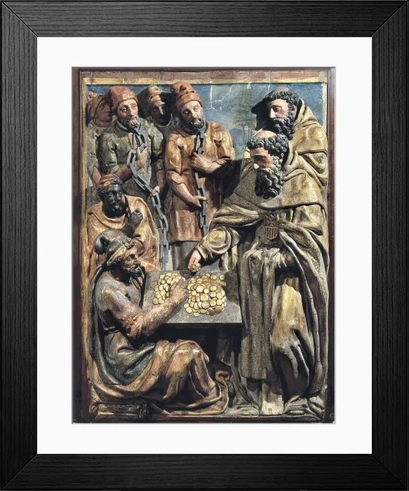 Framed Print : Redeption of prisoners (16th c.). Aragonese school. Sculpture. SPAIN. Valladolid. National Museum of Sculpture. - P. Rotger / Iberfoto / Everett Collection (297051)**US SALES ONLY**