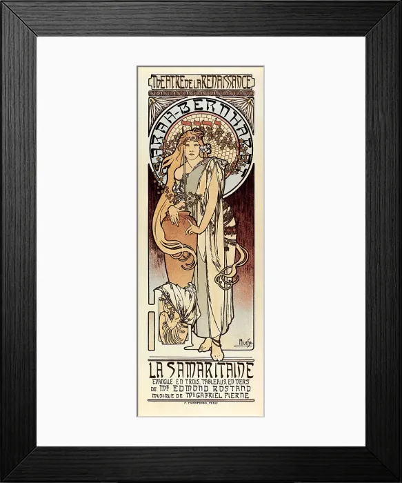 Framed Print : MUCHA, Alphonse Maria (1860-1939). La Samaritaine. 1897 Framed Print : MUCHA, Alphonse Maria (1860-1939). La Samaritaine. 1897