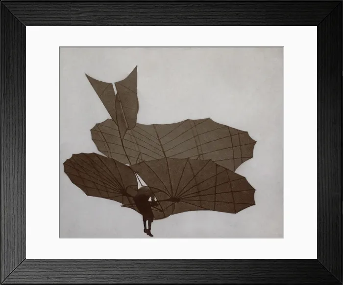 Framed Print : Otto Lilienthal 1848-1896 flying the two surface glider in which he made sustained scientifically documented flights in the early 1890s. He died in a failed flight in 1896 Framed Print : Otto Lilienthal 1848-1896 flying the two surface glider in which he made sustained scientifically documented flights in the early 1890s. He died in a failed flight in 1896