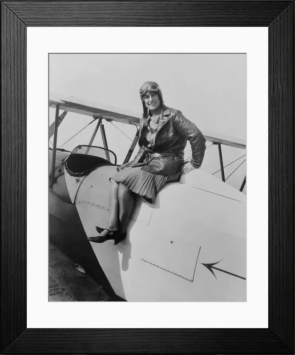Framed Print : Marvel Crosson 1904-1929 held the altitude record for women aviators when she died in an August 19 1929 crash during the National Women's Air Derby. LC-USZ62-122211 Framed Print : Marvel Crosson 1904-1929 held the altitude record for women aviators when she died in an August 19 1929 crash during the National Women's Air Derby. LC-USZ62-122211