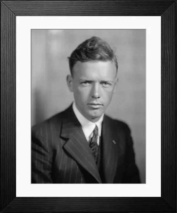 Framed Print : Charles Lindbergh 1902-1974 American aviator. Ca. 1927-28. LC-DIG-hec-21329