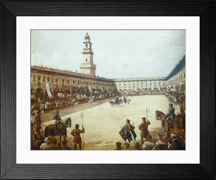 Framed Print : Italy (15th c.). Duchy of Milan. Milan: tournament held under Ludovico Sforza's government. Painting. - BeBa / Iberfoto / Everett Collection (381932)**US SALES ONLY** Framed Print : Italy (15th c.). Duchy of Milan. Milan: tournament held under Ludovico Sforza's government. Painting. - BeBa / Iberfoto / Everett Collection (381932)**US SALES ONLY**