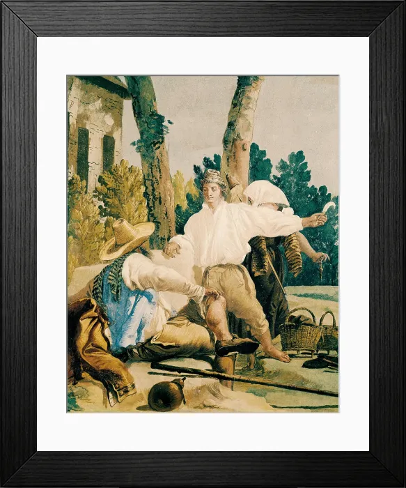 Framed Print : Peasants at rest. 1757. ITALY. Vicenza. Villa Valmarana. Detail. Rococo. Fresco. - BeBa / Iberfoto / Everett Collection (382141)**US SALES ONLY** Framed Print : Peasants at rest. 1757. ITALY. Vicenza. Villa Valmarana. Detail. Rococo. Fresco. - BeBa / Iberfoto / Everett Collection (382141)**US SALES ONLY**