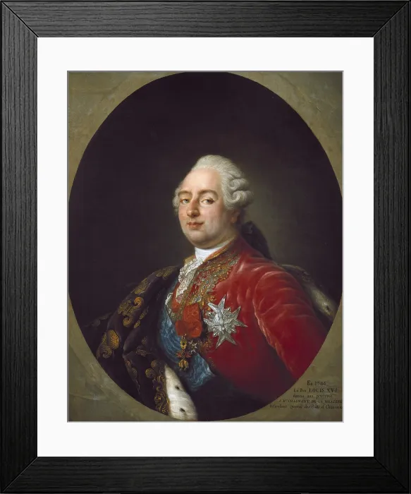 Framed Print : CALLET, Antoine Franois (1741-1823). Portrait of Louis XVI. 1786. Rococo. Oil on canvas. FRANCE. Paris. Musee Carnavalet (Carnavalet Museum) Framed Print : CALLET, Antoine Franois (1741-1823). Portrait of Louis XVI. 1786. Rococo. Oil on canvas. FRANCE. Paris. Musee Carnavalet (Carnavalet Museum)