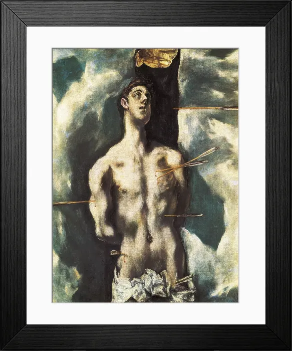 Framed Print : Greco, Domenikos Theotokopoulos, called El (1541-1614). Saint Sebastian. 1600 - 1605. Painting from his last period Framed Print : Greco, Domenikos Theotokopoulos, called El (1541-1614). Saint Sebastian. 1600 - 1605. Painting from his last period