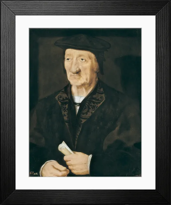 Framed Print : HOLBEIN, Hans, 'the Younger' (1497-1547). Portrait of an Old Man. 1520s. Renaissance art. Oil on wood. SPAIN. Madrid. Prado Museum