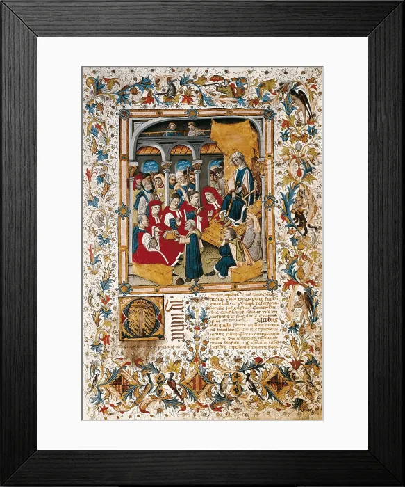 Framed Print : Alfonso V, with the presence of Maria of Castile Framed Print : Alfonso V, with the presence of Maria of Castile