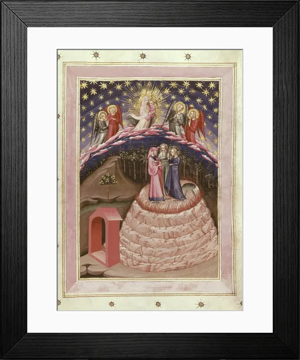 Framed Print : The Divine Comedy. s.XV. Representation of The Glory. Gothic art. Miniature Painting. SPAIN. Madrid. National Library Framed Print : The Divine Comedy. s.XV. Representation of The Glory. Gothic art. Miniature Painting. SPAIN. Madrid. National Library
