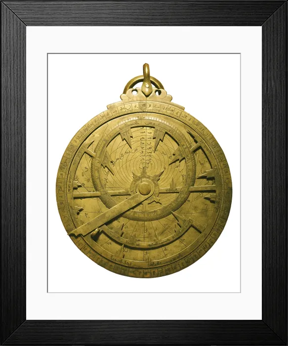 Framed Print : Arabian flat astrolabe from 10th century. ITALY. Florence. Galileo Museum. Proc: SPAIN. - BeBa / Iberfoto / Everett Collection (255817)**US SALES ONLY** Framed Print : Arabian flat astrolabe from 10th century. ITALY. Florence. Galileo Museum. Proc: SPAIN. - BeBa / Iberfoto / Everett Collection (255817)**US SALES ONLY**