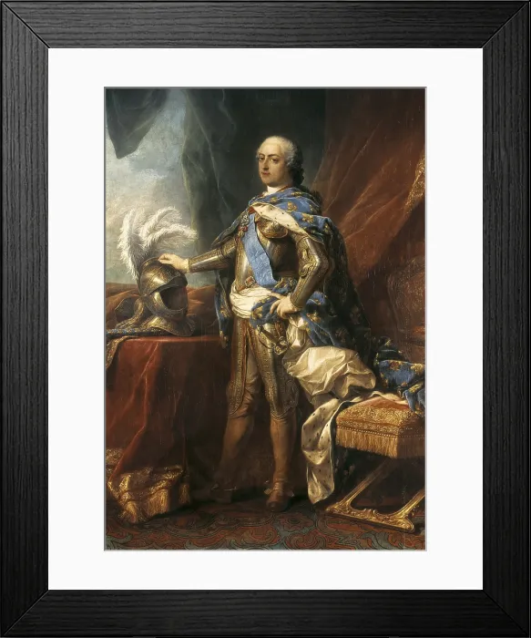 Framed Print : VAN LOO, Jean Baptiste (1684-1745). Louis XV. 1750. Rococo. Oil on canvas. FRANCE. Versailles. National Museum of Versailles