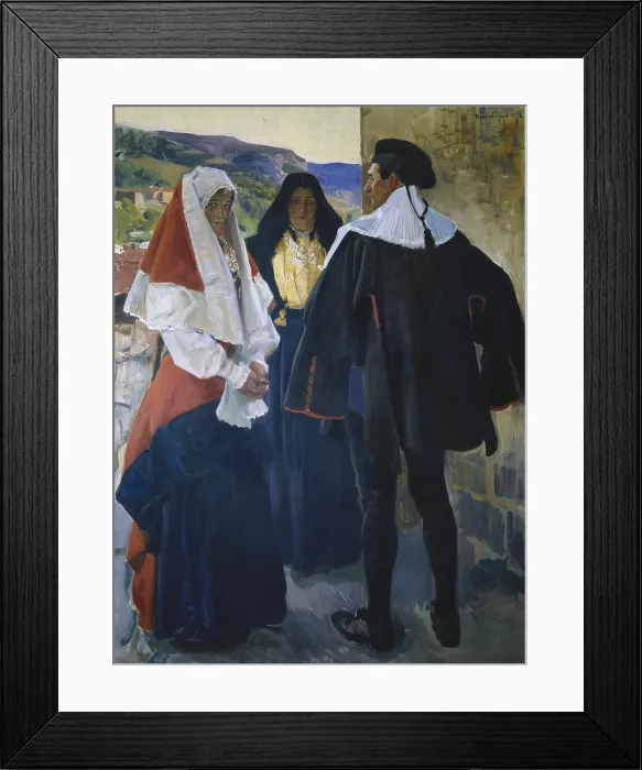 Framed Print : SOROLLA, Joaquin (1863-1923). People from Roncal. 1912. Oil on canvas. SPAIN. Madrid. Sorolla Museum. - M.C.Esteban / Iberfoto / Everett Collection (256660)**US SALES ONLY**