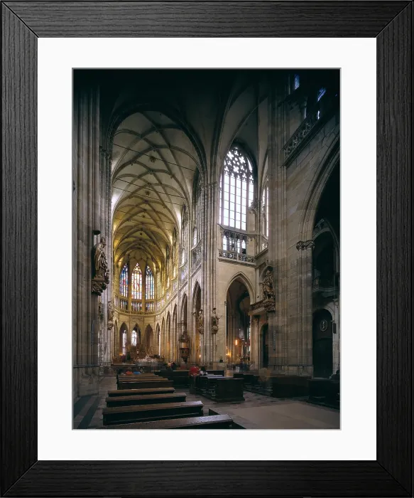 Framed Print : CZECH Rep.. PRAGUE. Prague. Saint Vitus Cathedral (1344-1392). Inside. - Iberfoto / Everett Collection (298525)**US SALES ONLY**