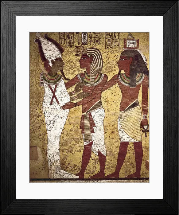 Framed Print : Tomb of Tutankhamun. s.XIV BC. The Pharaoh with Osiris. Egyptian art. New Kingdom. Painting. - BeBa / Iberfoto / Everett Collection (297853)**US SALES ONLY**
